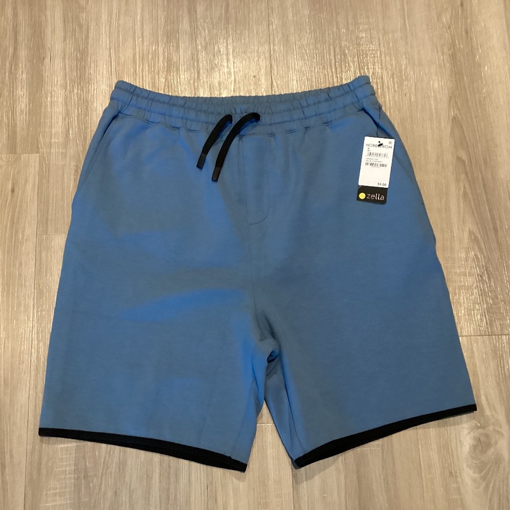 Zella Powertek 7-Inch Cotton Blend Shorts, Medium